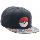 Pokemon Pokeball Sublimated Bill Snapback