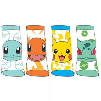 Pokemon Starters Youth Ankle Socks 4 Pack