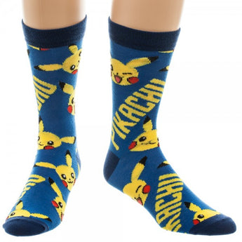 Pokemon Pikachu Knit Jacquard Crew Socks