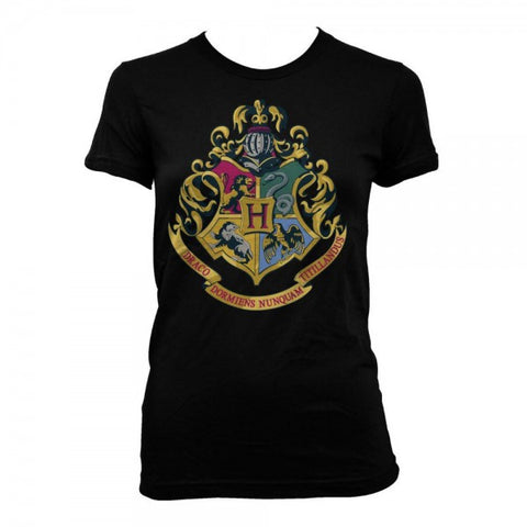 Harry Potter Crest Juniors Black T-Shirt