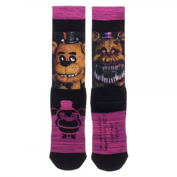 Five Nights at Freddy's Sublimated Panel Marled Crew Socks