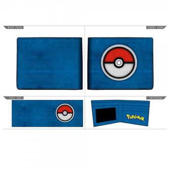 Pokemon Pokeball Blue Bi-Fold Wallet