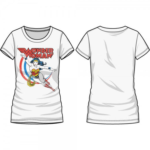 DC Comics Wonder Woman in Flight White Tee