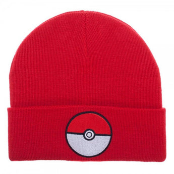 Pokemon Pokeball Red Cuff Beanie