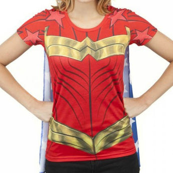 DC Comics Wonder Woman Sublimated Caped Tee