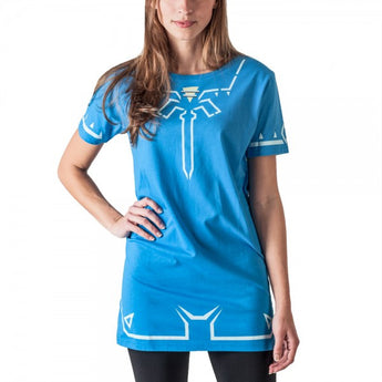 Zelda Breath of the Wild Link Turquoise T-Shirt Dress