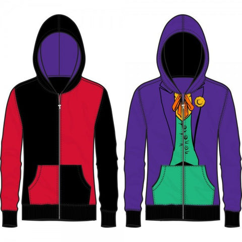 DC Comics Harley Quinn/Joker Jrs. Reversible Hoodie