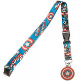 Marvel Captain America Comic/Logo Lanyard