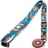 Marvel Captain America Comic/Logo Lanyard