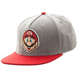 Nintendo Mario Rubber Sonic Weld Gray/Red Snapback