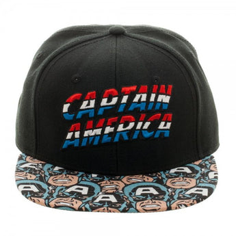 Marvel Captain America Halftone Black Snapback