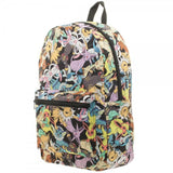 Pokemon Eevee Evolution Toss Print Sublimated Backpack