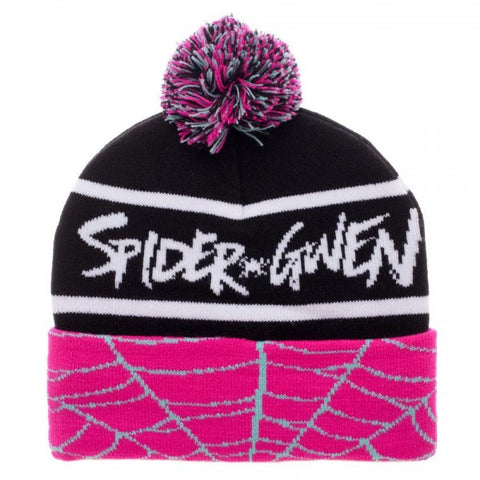 Spider Gwen Cuff Pom Beanie