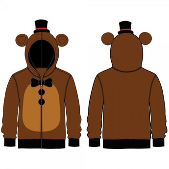 Five Nights at Freddy's Boys Fur Fleece Hoodie with Applique Center