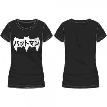 Batman White Logo Black Tee