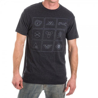 Destiny Game Symbols Men's Charcoal T-Shirt