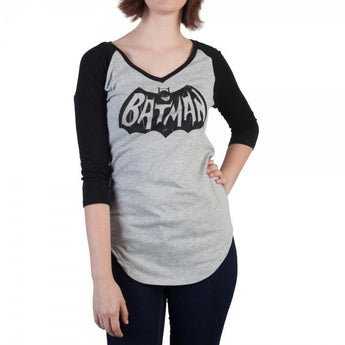 Batman 66 Logo V-Neck Raglan