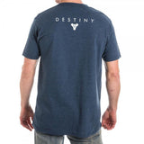 Destiny Circle Ruler Men's Navy Heather T-Shirt