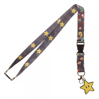 Super Mario Brothers Star Lanyard