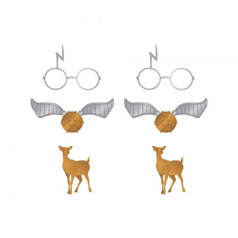 Harry Potter Elements Earrings 3 Pack Set