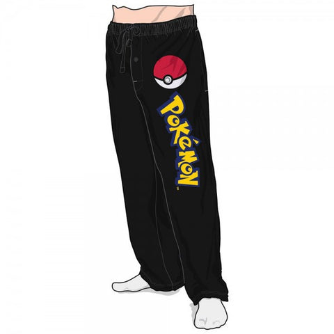 Pokemon Poke Ball Logo Black Quick Turn Sleep Pant