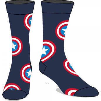 Marvel Captain America Large All over Print Crew Socks