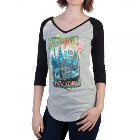 Fantastic Beasts and Where to Find Them Welcome to New York V-Neck Raglan